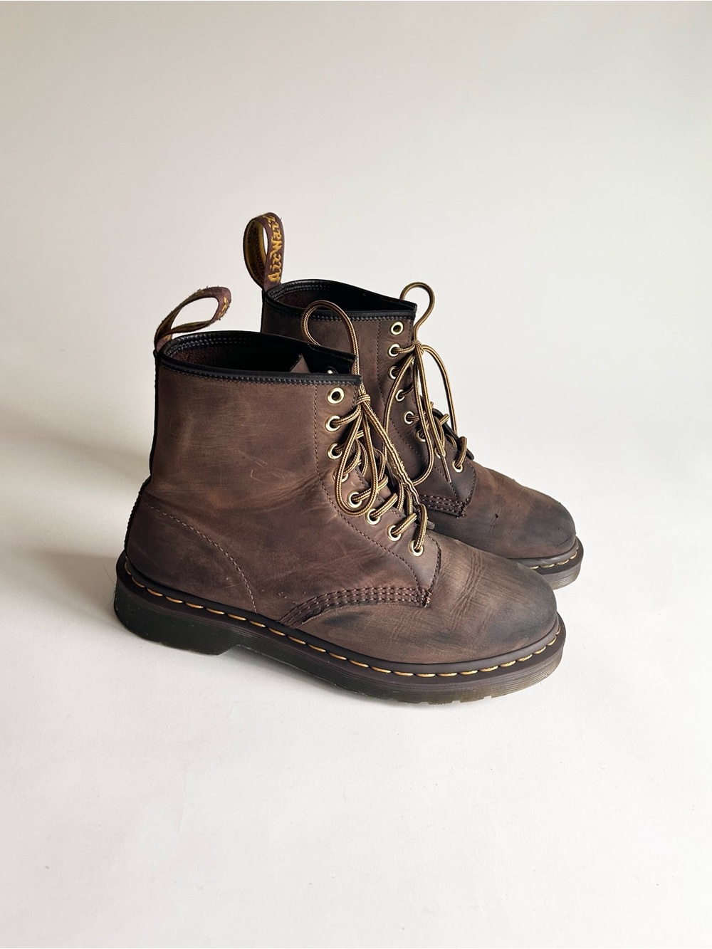 Men’s Dr. Martens 1460 Brown Waterproof Leather Combat Boots size 8